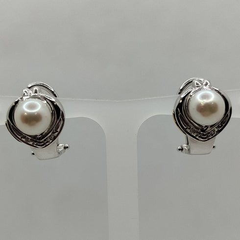 Orecchini con Perle e Brillanti oro 18k | Gioiellitosti.it